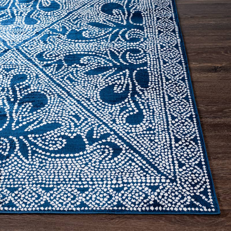 Livabliss Adela Mosaic Floral Area Rug
