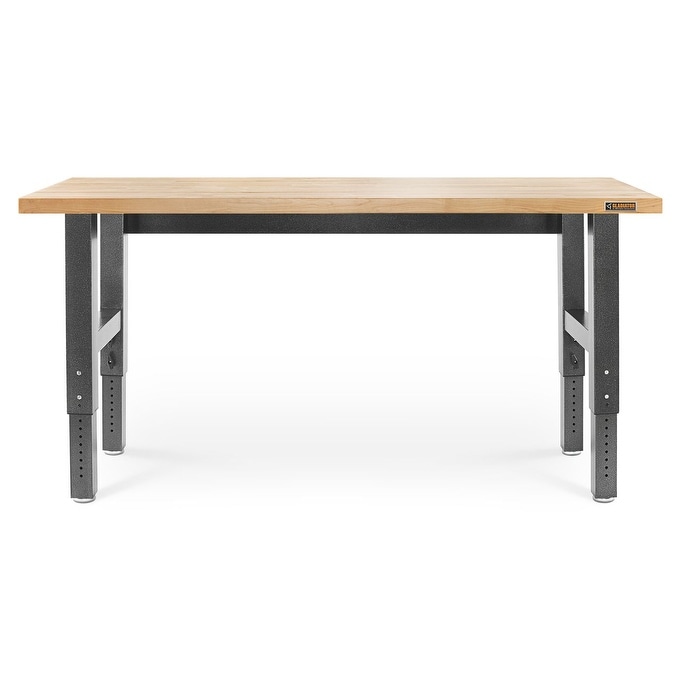 Gladiator GarageWorks 6-foot Adjustable Height Hardwood Workbench - Black