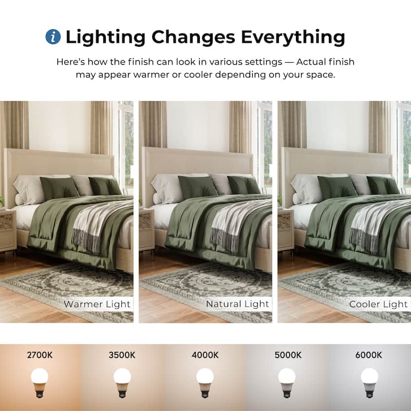 Furniture of America Fable Modern 4-Piece Solid Wood Panel Bedroom Set