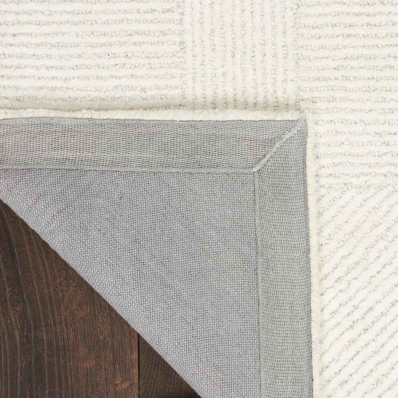 Michael Amini Abstract Linear Shimmer Area Rug