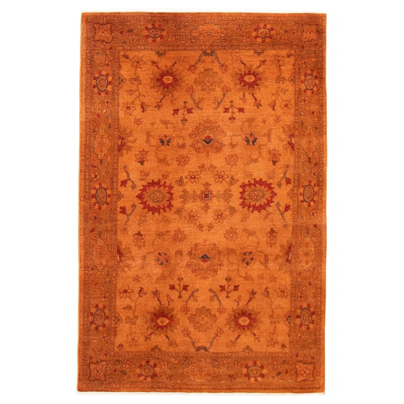ECARPETGALLERY Hand-knotted Vibrance Copper Wool Rug - 5'9 x 8'11 - Copper - 5'9 x 8'11