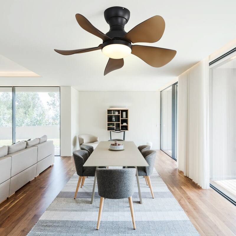 22"/23"/29" Flush Mount Ceiling Fan with Light and Remote Control for Small Room,Patio,Kitchen,Bedroom