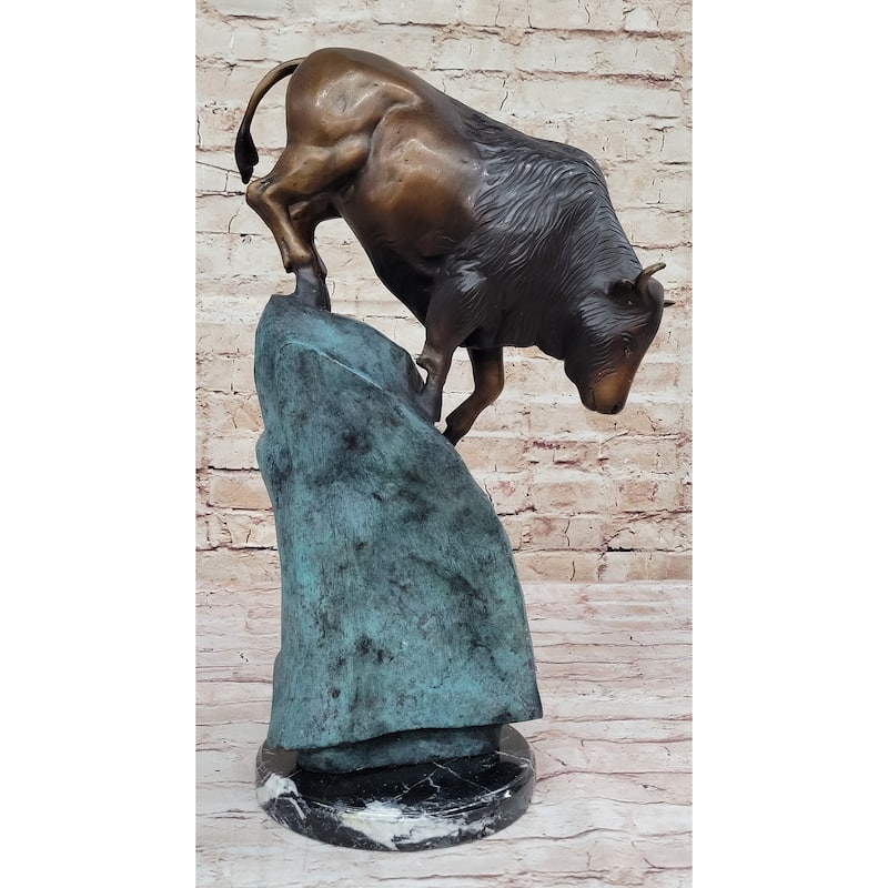 Hot Cast Bronze Bull Bison Water Buffalo Bronze Sculpture Statue Numbered Signed Original Art