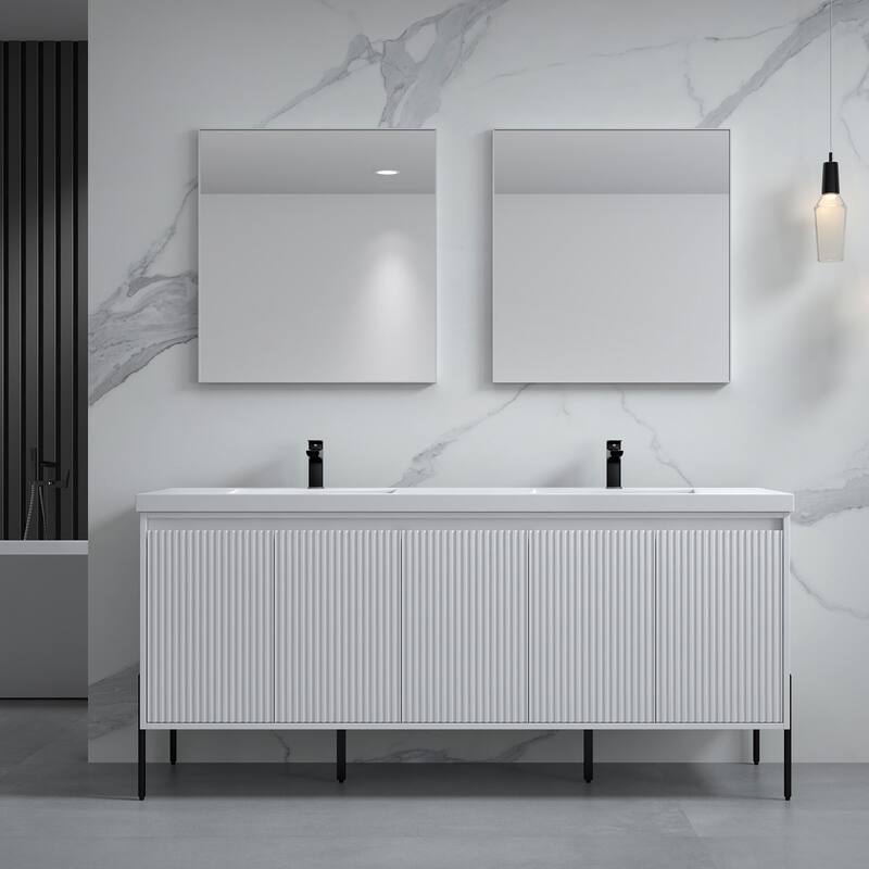 Ripple 72" Double Bathroom Vanity Set