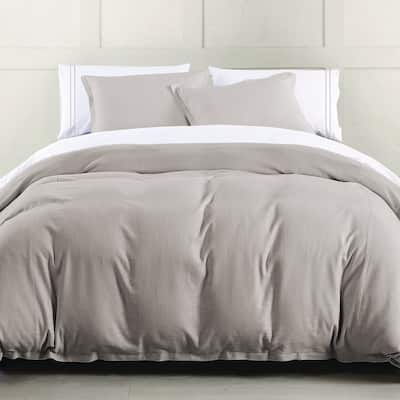 HiEnd Accents Hera Washed Linen Flange Comforter Set, 3PC