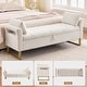 preview thumbnail 16 of 38, 66"W Teddy Storage Bench for Bedroom End of Bed with Arm and Two Pillows