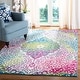 preview thumbnail 24 of 34, SAFAVIEH Watercolor Agafia Medallion Rug 2'7" x 5' - Ivory/Fuchsia - Rectangle