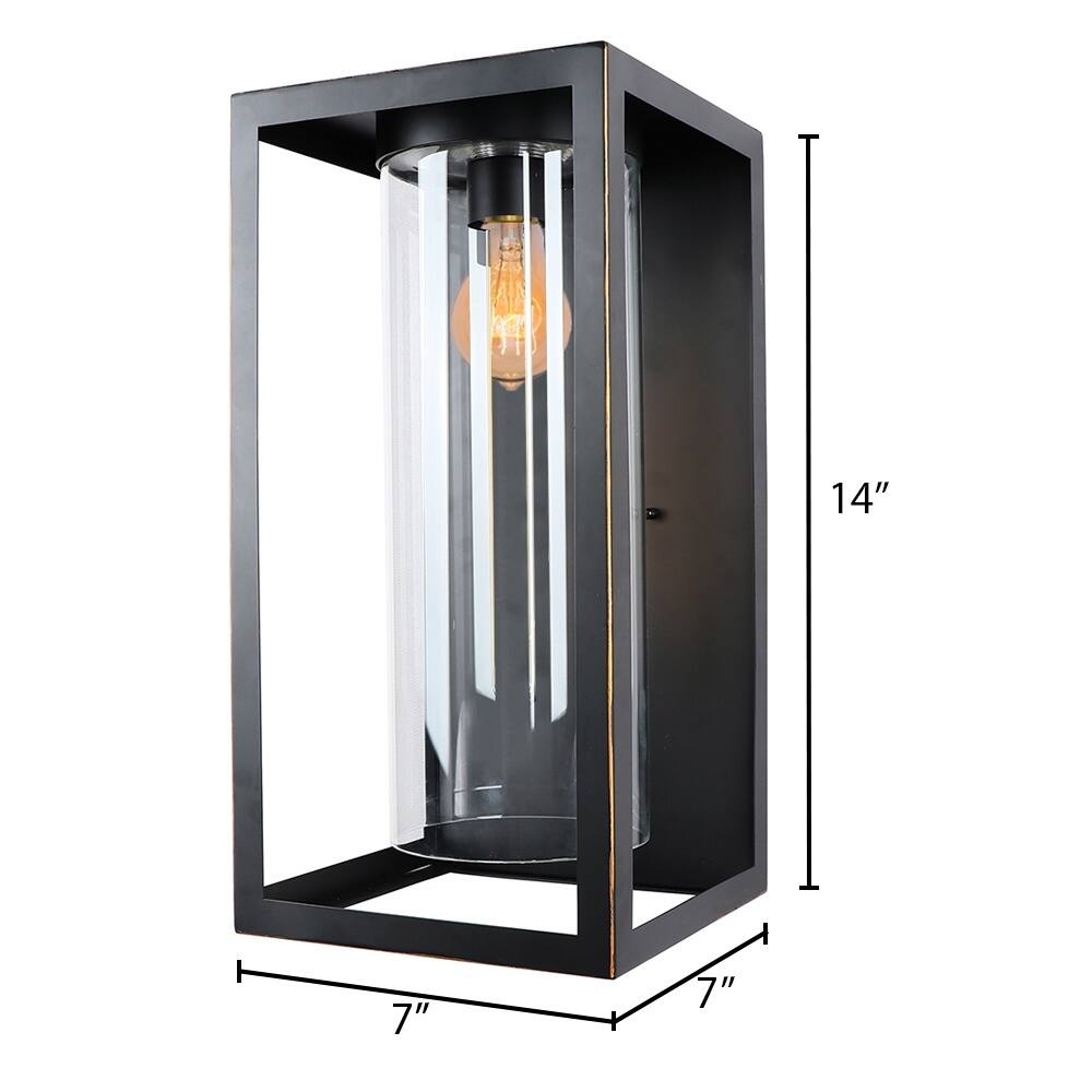 1 Light Outdoor Wall Lantern in Imperial Black