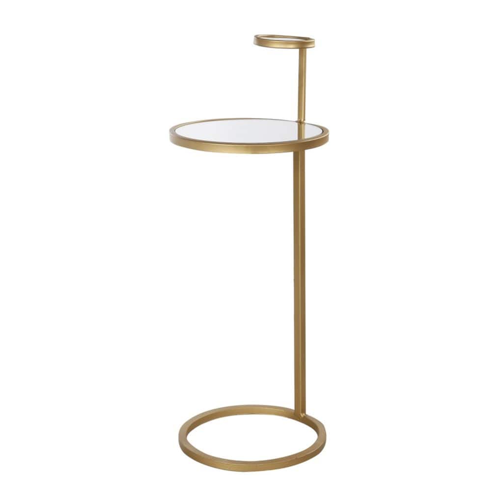 Round Two Tier Side Table - 28" - Gold