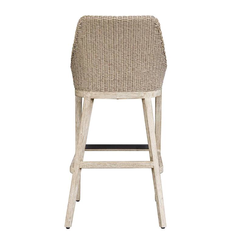 Uttermost Paloma Outdoor Wicker Bar Stool - 24.40" W x 21.20" H x 44.70" D