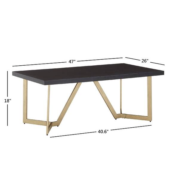Cheyenne Black and Gold Metal Base Table Set by iNSPIRE Q Modern - On ...