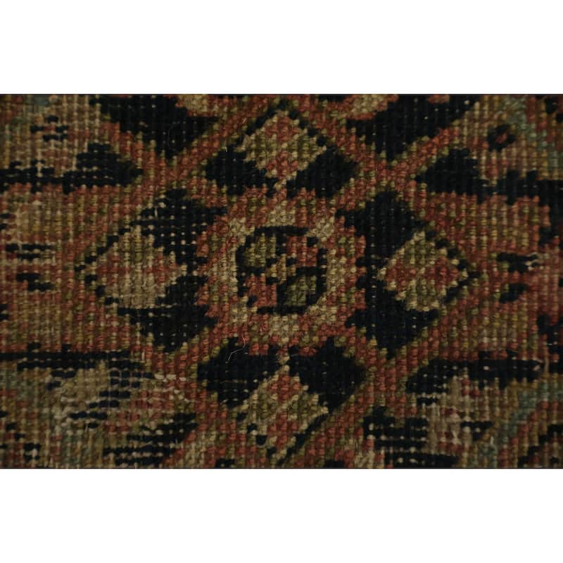 Hand Knotted Oriental 100% Wool Carpet Traditional All-Over Navy Blue & Blues Mahal Area Rug - 9' 11'' X 7' 1''