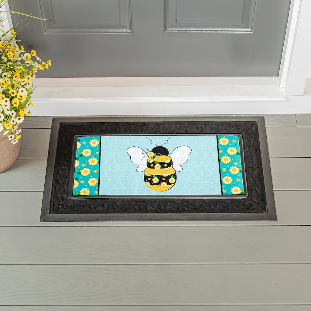 22 in. x 10 in. Home Sweet Home Bee Sassafras Switch Mat