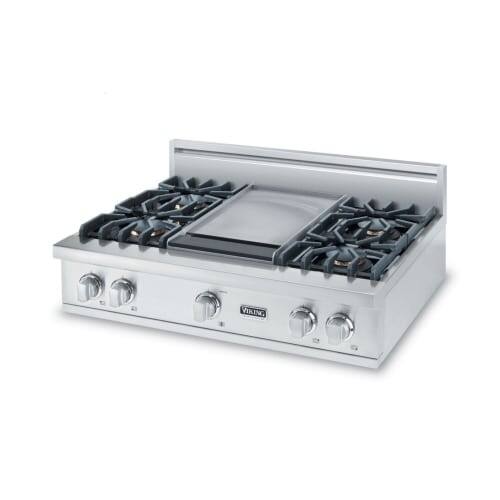 Shop Viking Vgrt5366b 36 Inch Wide Built In Natural Gas Cooktop