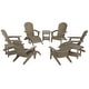 preview thumbnail 42 of 85, Vineyard HIPS Outdoor Folding Eco-Friendly All Weather Seashell Adirondack Chairs (12-Piece Conversation Set)