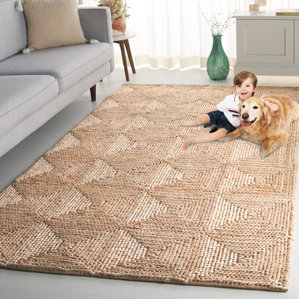 SAFAVIEH Handmade Natural Fiber Cailyn Farmhouse Wool Rug