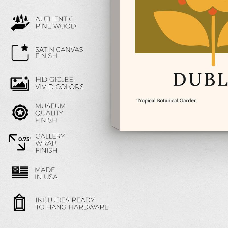Wynwood Studio Canvas Floral and Botanical Flower Market Dublin Green Modern & Contemporary Wall Art Canvas Print