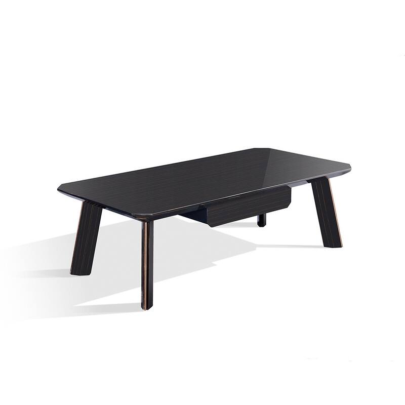 Modrest Chadwick Modern Ebony & Rosegold Coffee Table
