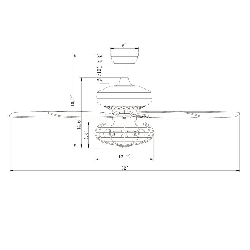 Silver Orchid Sebastian 52-inch Ceiling Fan