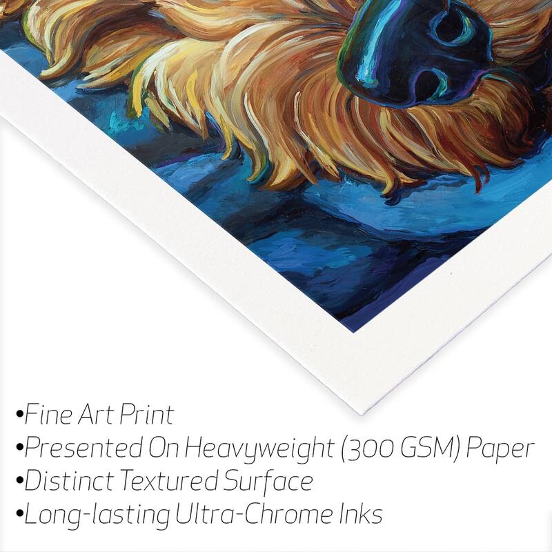 Sleepy Goldendoodle Fine Art Paper Print by Robert Phelps - Multi - 24x24