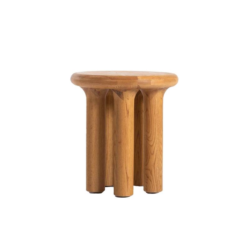 Madron Solid Oak Side Table, Brown