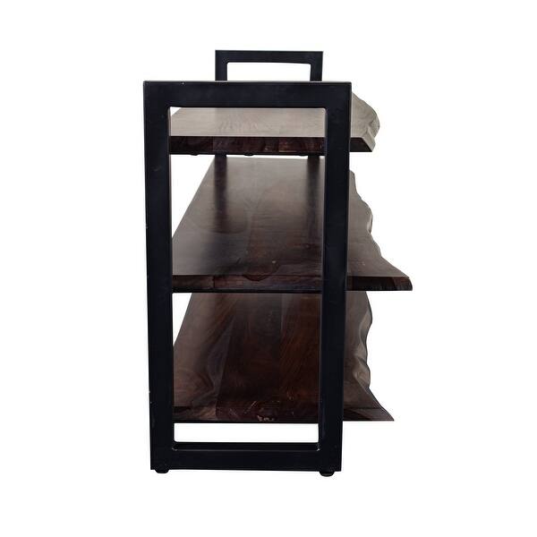 Porter Designs Manzanita Transitional Solid Sheesham Wood Tv Stand Grey 65 Inches In Width Overstock 3781