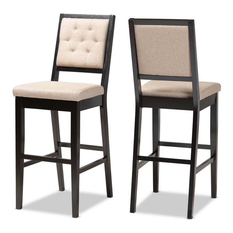 Gideon Modern and Contemporary 2-Piece Wood Bar Stool Set