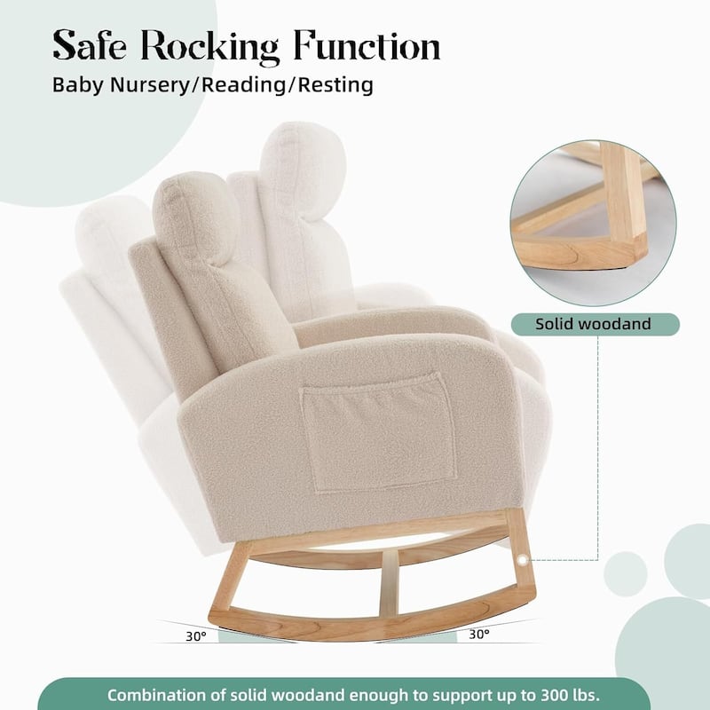 Rocking Chair for Living Room, Bedroom, Garden - 1PC