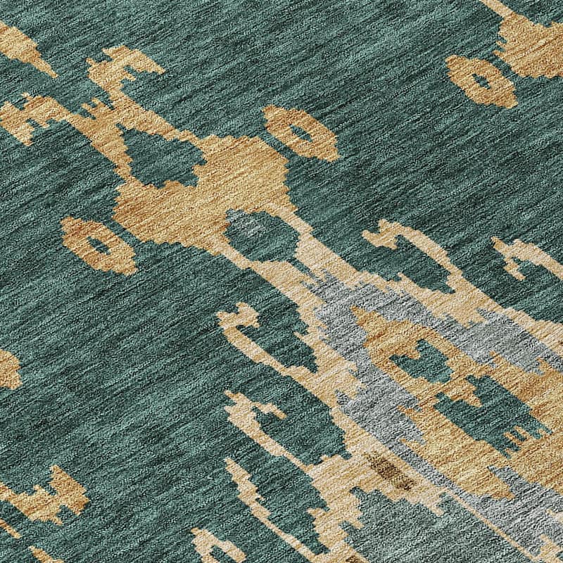 HomeRoots Ikat Transitional Rectangle Outdoor Rug