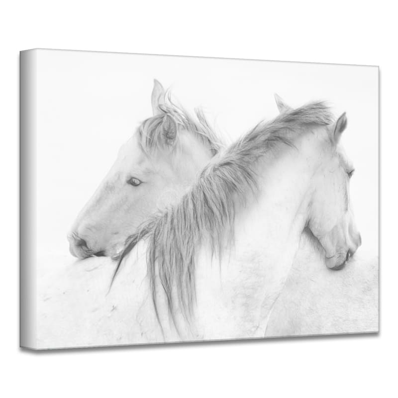 Horses' Farmhouse Wrapped Canvas Wall Art