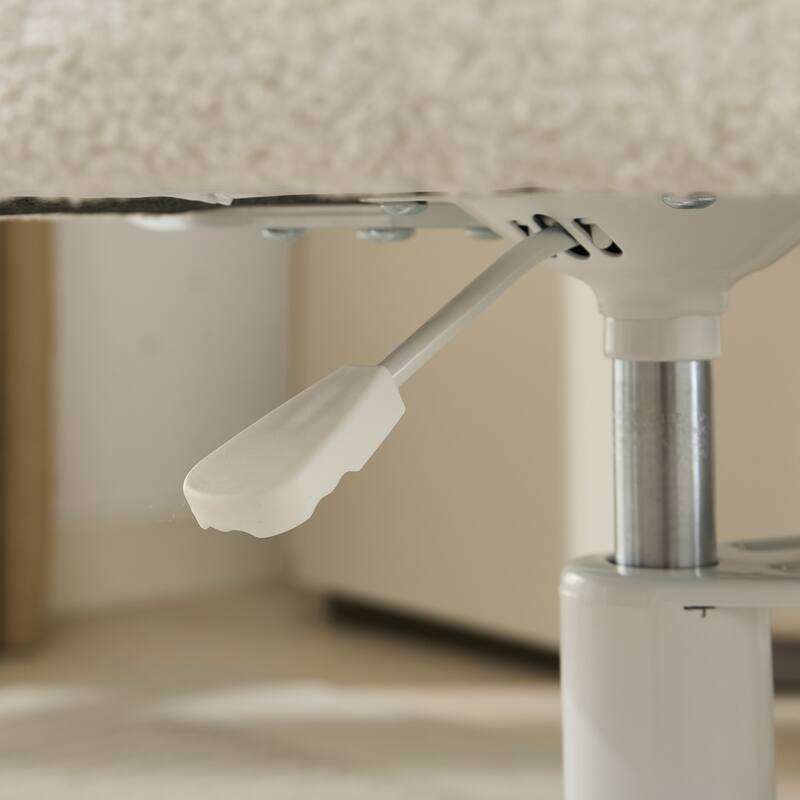 GDF Studio - Flexible PU Leather Cross-Legged Office Chair with Adjustable Swivel Footstool and Lumbar Support