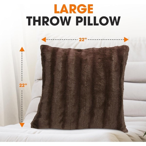 dimension image slide 54 of 59, Cheer Collection Decorative Throw Pillows for Couch & Bed (Set of 2)