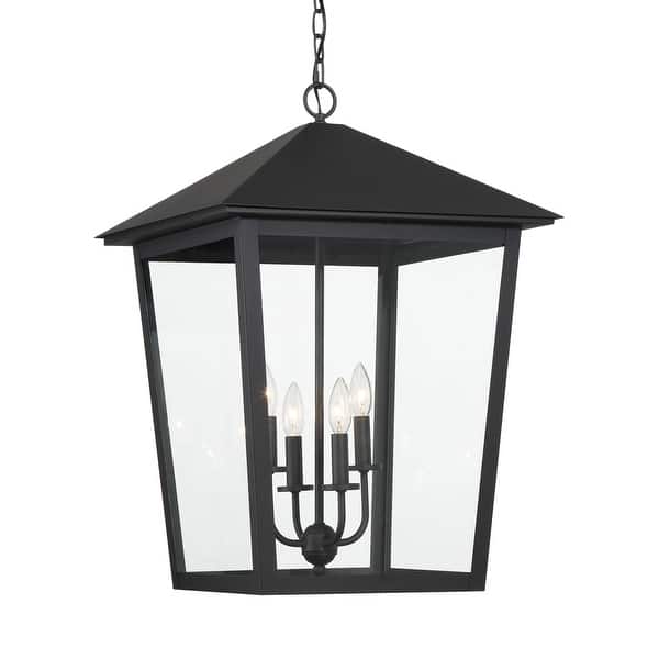 slide 2 of 3, The Great Outdoors 72137 Noble Hill 4 Light 27" Wide Taper Candle Sand Coal