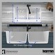 preview thumbnail 52 of 60, Karran Drop-In Quartz 34 in. 1-Hole 50/50 Double Bowl Kitchen Sink Kit
