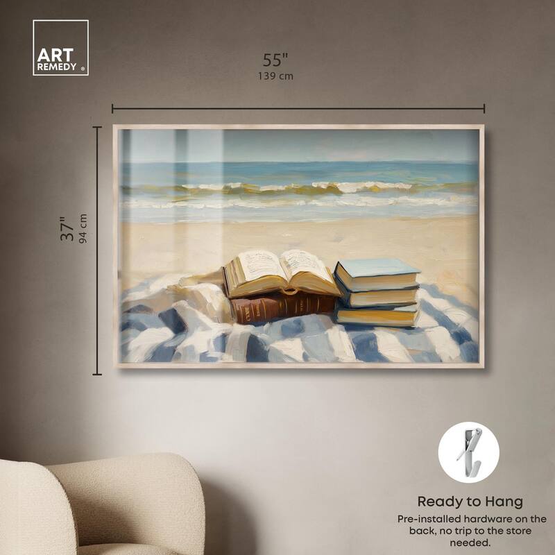 Beach Reading Shadowbox by Art Remedy
