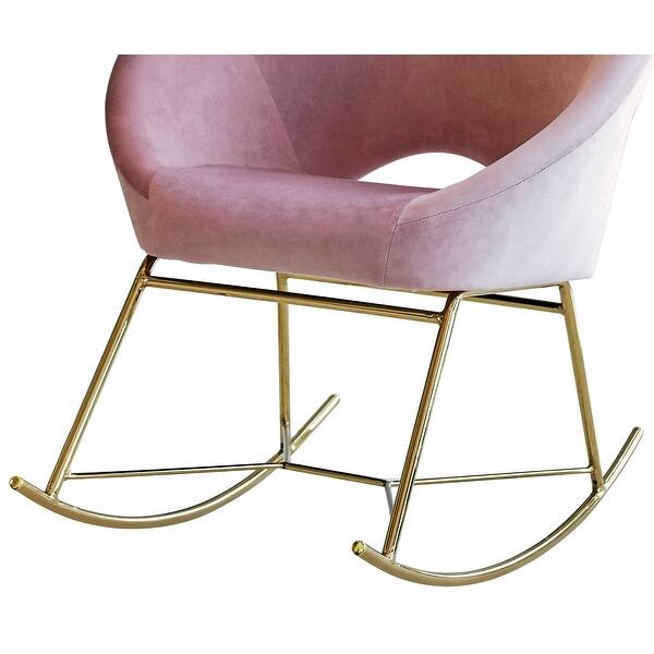 Shop Silver Orchid Helin Upholstered Rocking Chair Overstock 31684150