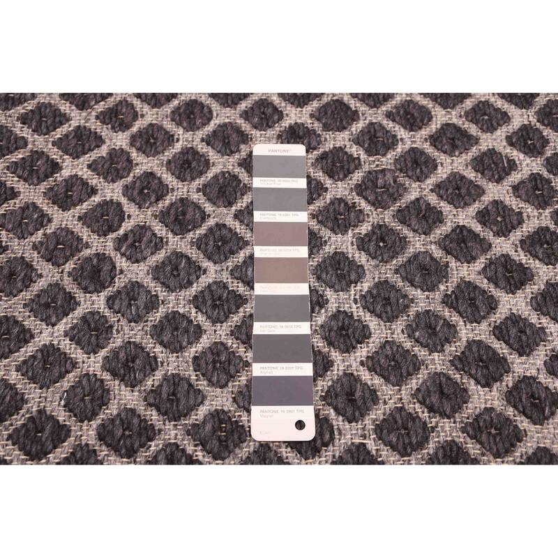 ECARPETGALLERY Braid weave Sienna Dark Grey Wool Rug - 5'0 x 7'6