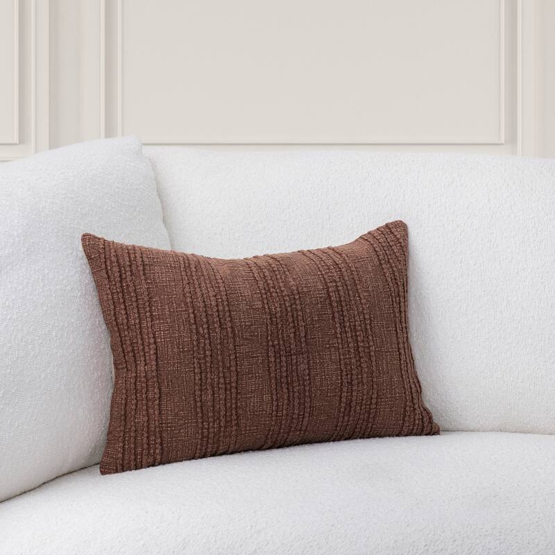 Villa by Classic Home Hannah 100% Cotton 22" Throw Pillow - 14x20 - Mahogony
