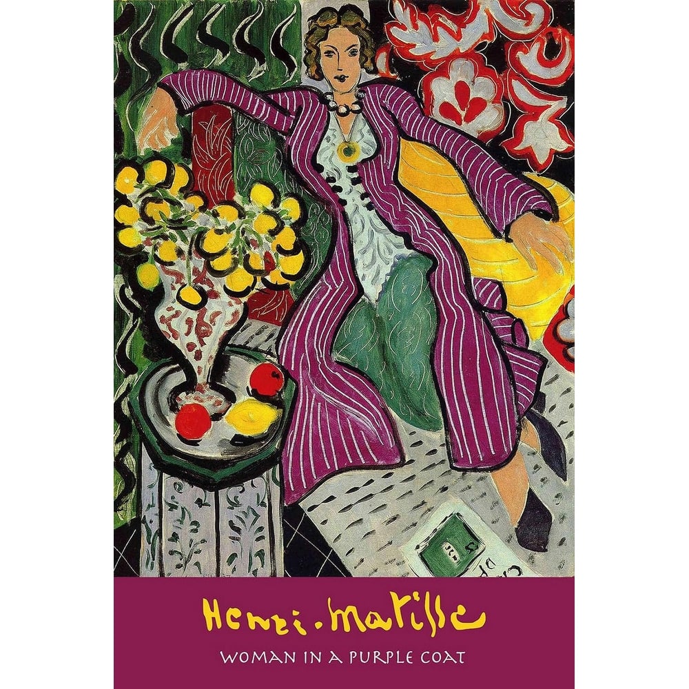 Matisse Woman In The Purple Coat Art Poster - 24 x 36 Inch