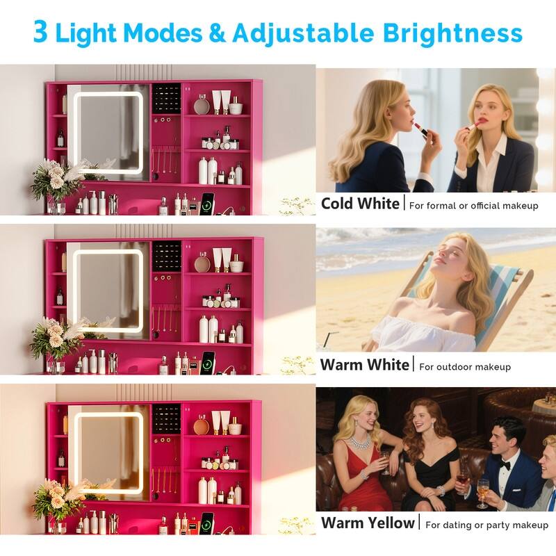 Particle Board Veneered , 2 Drawers, 1 Glass Door, Left and Right 2-tier Shelves, Glass Tabletop, Dressing Table - N/A