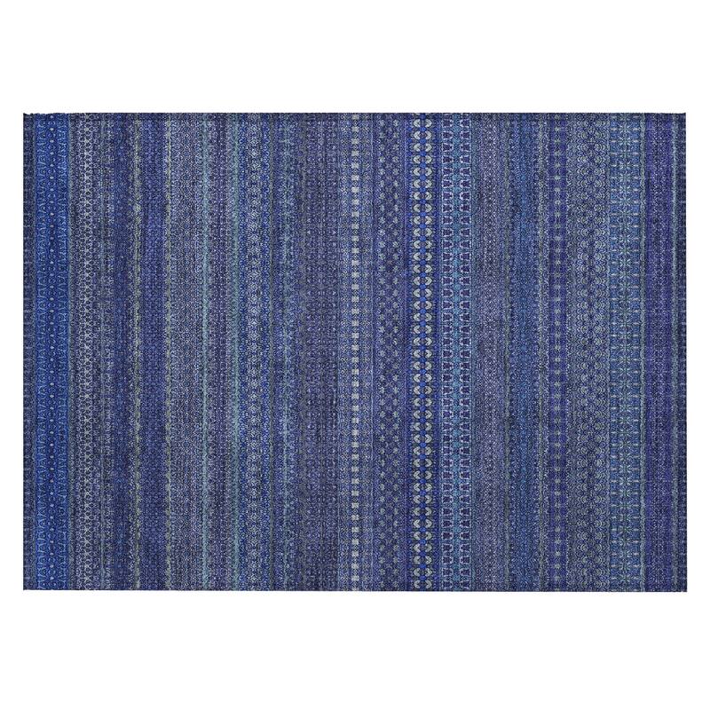 Rana Stripe Weather Resistant Blended Style Runner Outdoor Rug