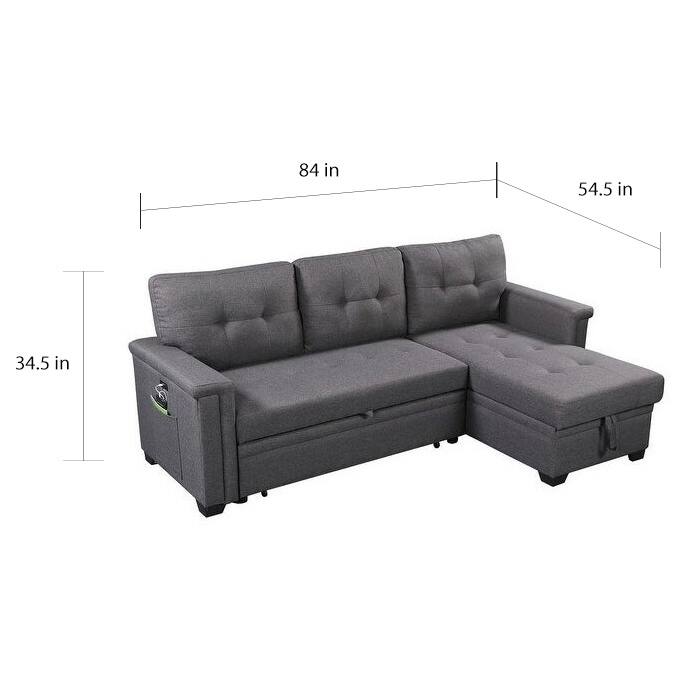 Ashlyn Reversible Sleeper Sofa with Storage Chaise