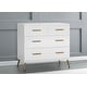 preview thumbnail 10 of 12, Sloane 4 Drawer Dresser with Changing Top and Interlocking Drawers - N/A White