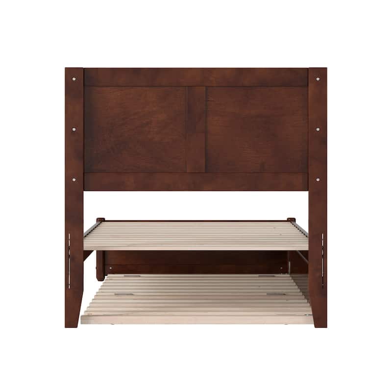 Clayton Platform Bed with Panel Footboard and Twin Trundle