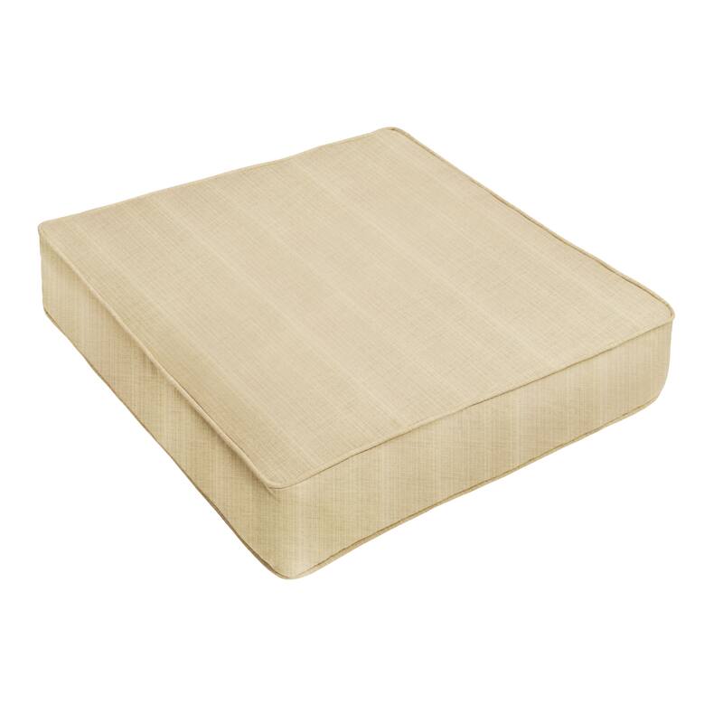 Sunbrella Indoor/Outdoor Deep Seating Chair Cushion - 22.5 in x 22.5 in - dupione sand