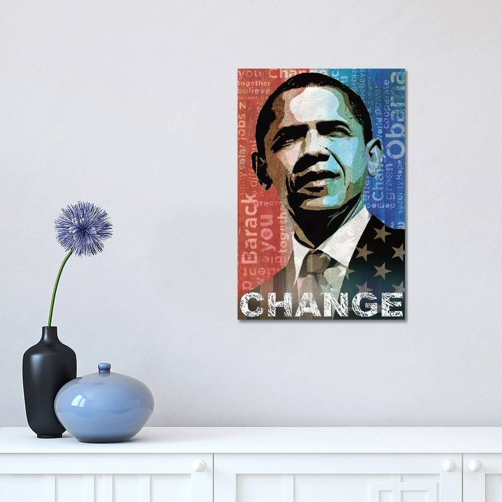 iCanvas "Obama: Change" by Keith Mallett Canvas Print