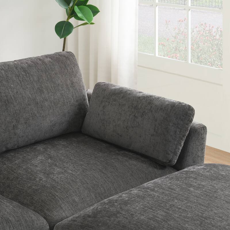 L-Shape with Folding Table and Dual-Port Charging
