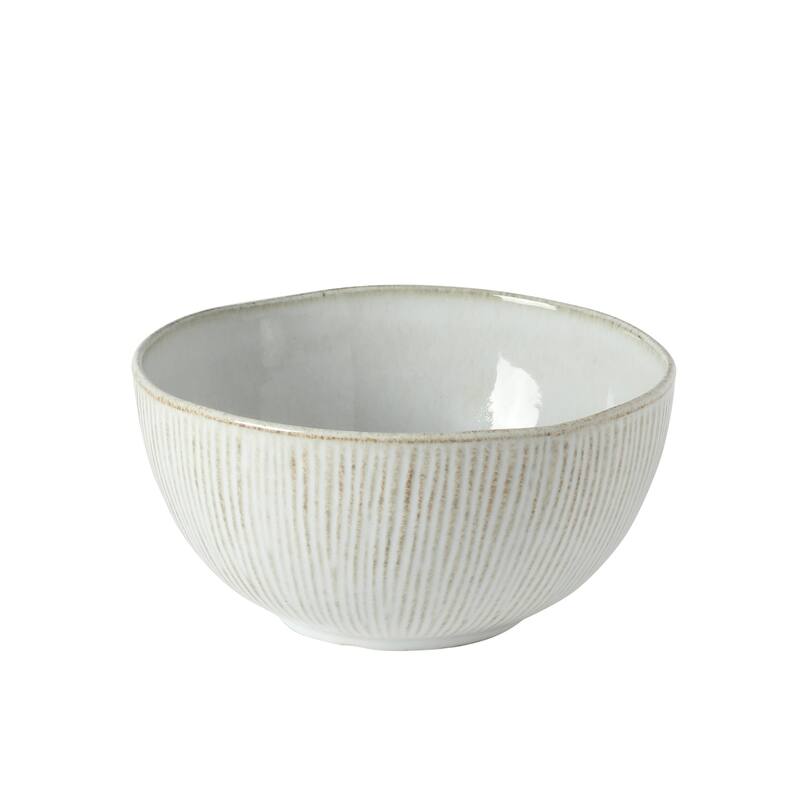 Gibson Elite Sandy Pines 4 Piece Nesting Bowl Set, 4", 5.5", 7" & 9" Round Stoneware Reactive Glaze Finish, Prep & Serving Bowls