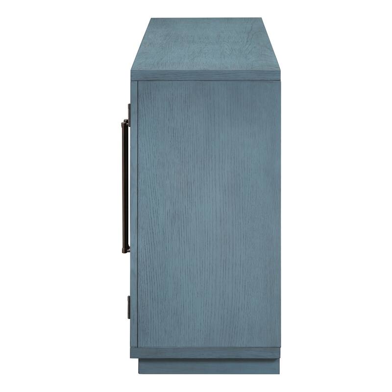 Large Storage Sideboard Buffet Cabinet with Metal Handles, Adjustable Shelves