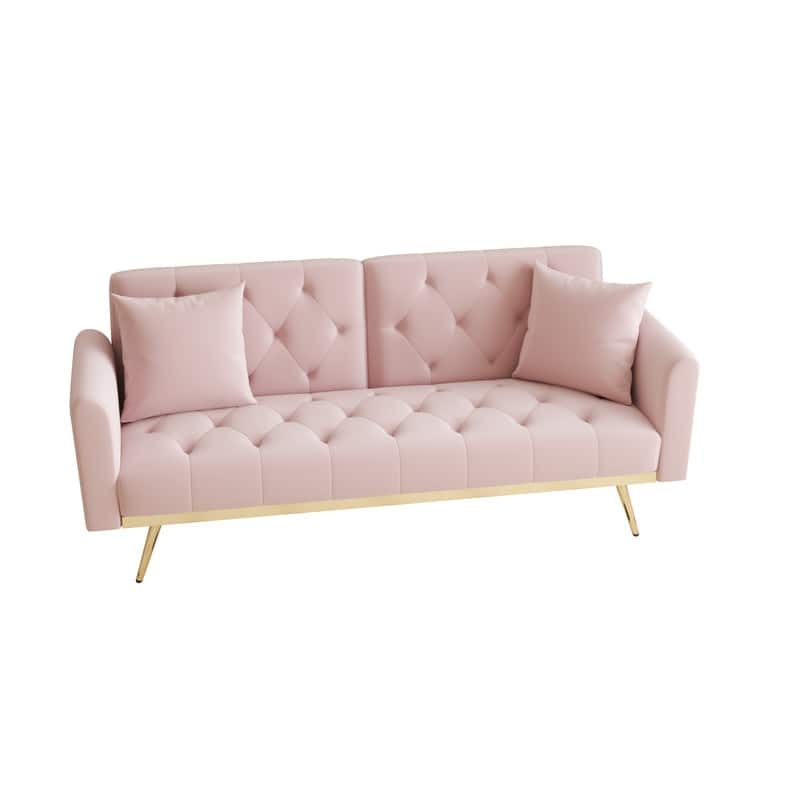 68.30" Velvet double sofa bed in five stylish colors